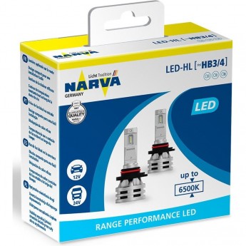 Лампа NARVA RANGE PERFORMANCE LED HB3 6500K 12/24V PX26d 2шт.