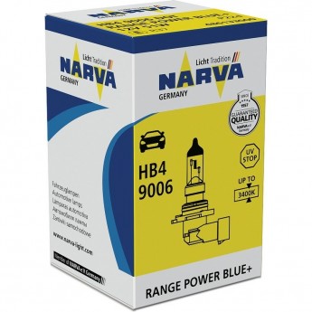 Лампа NARVA RANGE POWER BLUE+ HB4 12V 51W P22d Лампа NARVA RANGE POWER BLUE+ HB4 12V 51W P22d
